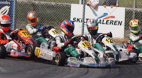 Et skub i første sving forhindrede Christian Sørensen i at komme med frontrunnnerne i finalen ved Viking Trophy på Thy Karting Ring.